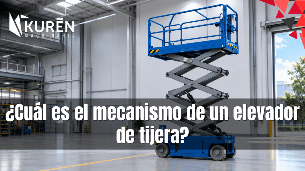 ¿Cuál es el mecanismo de un elevador de tijera?
